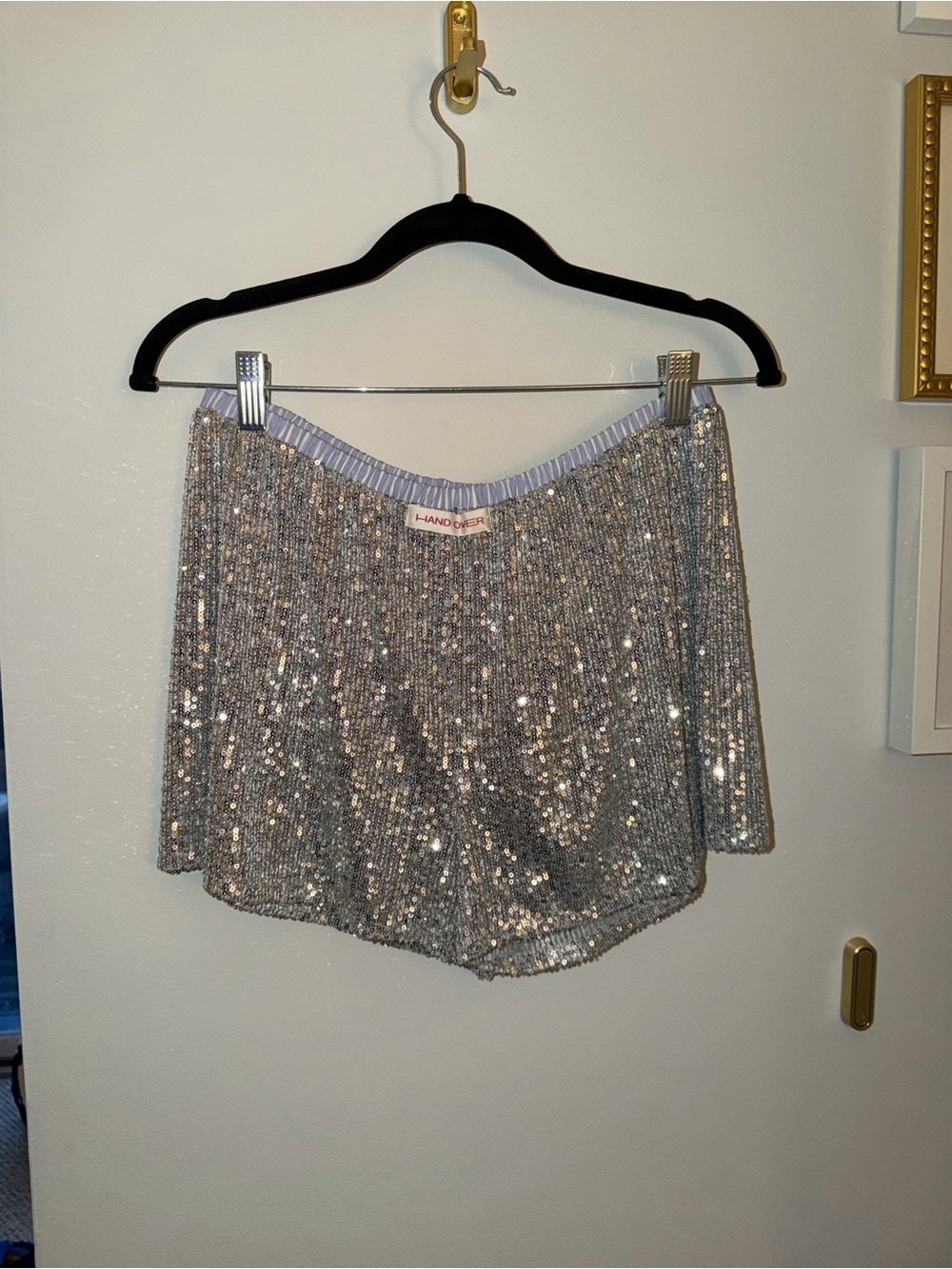 Hand Over Silver Sequin Mini Skirt